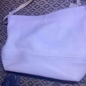 white coach purse